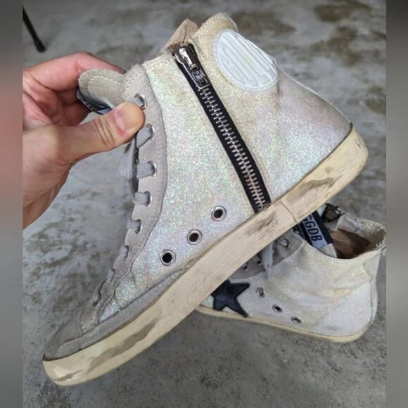 Golden Goose Glitter Francy High Top Sneakers - Picture 3 of 15
